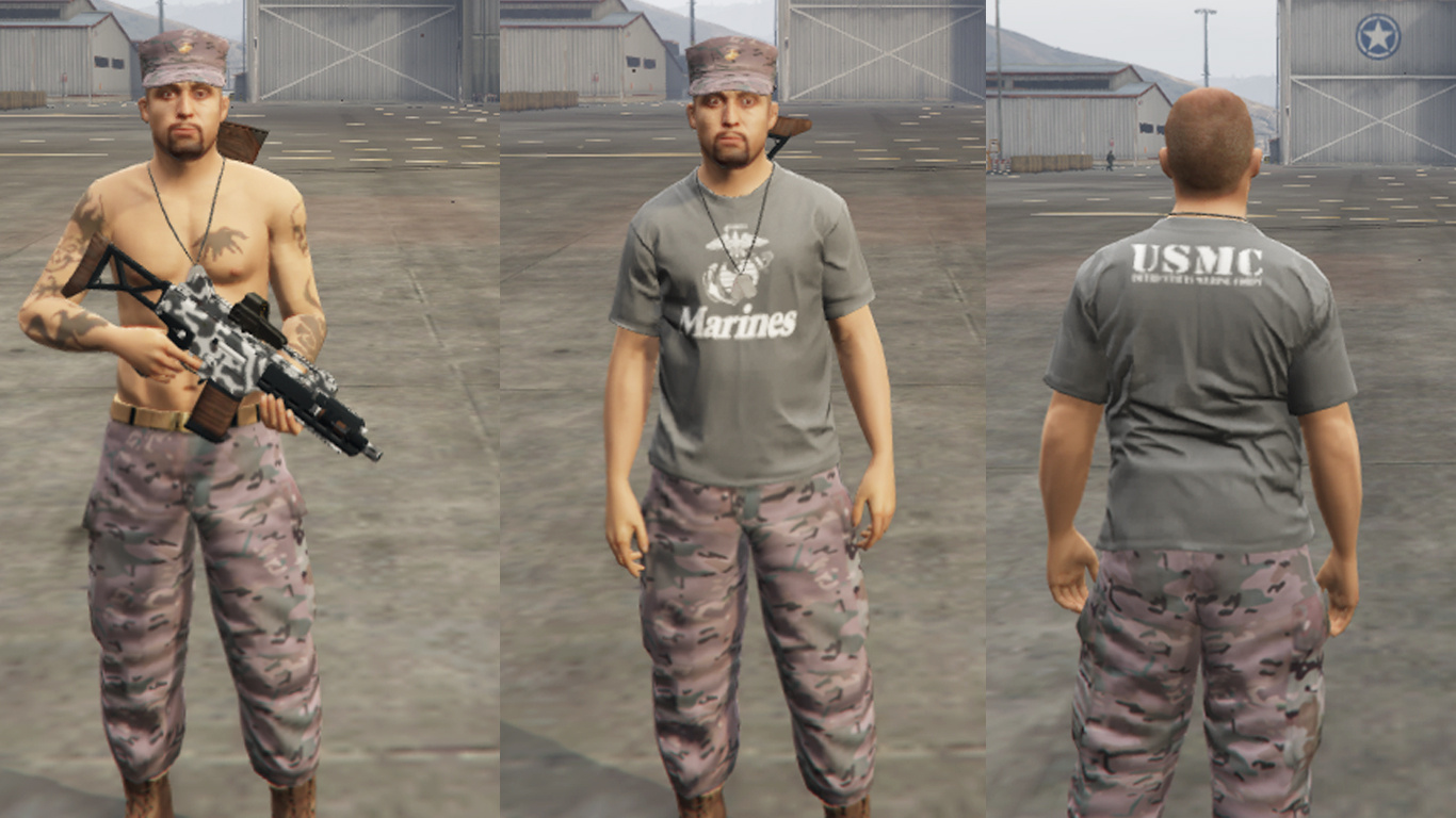 Dark Multicam pat U.S. Marines + new faces [army replace] - GTA5-Mods.com