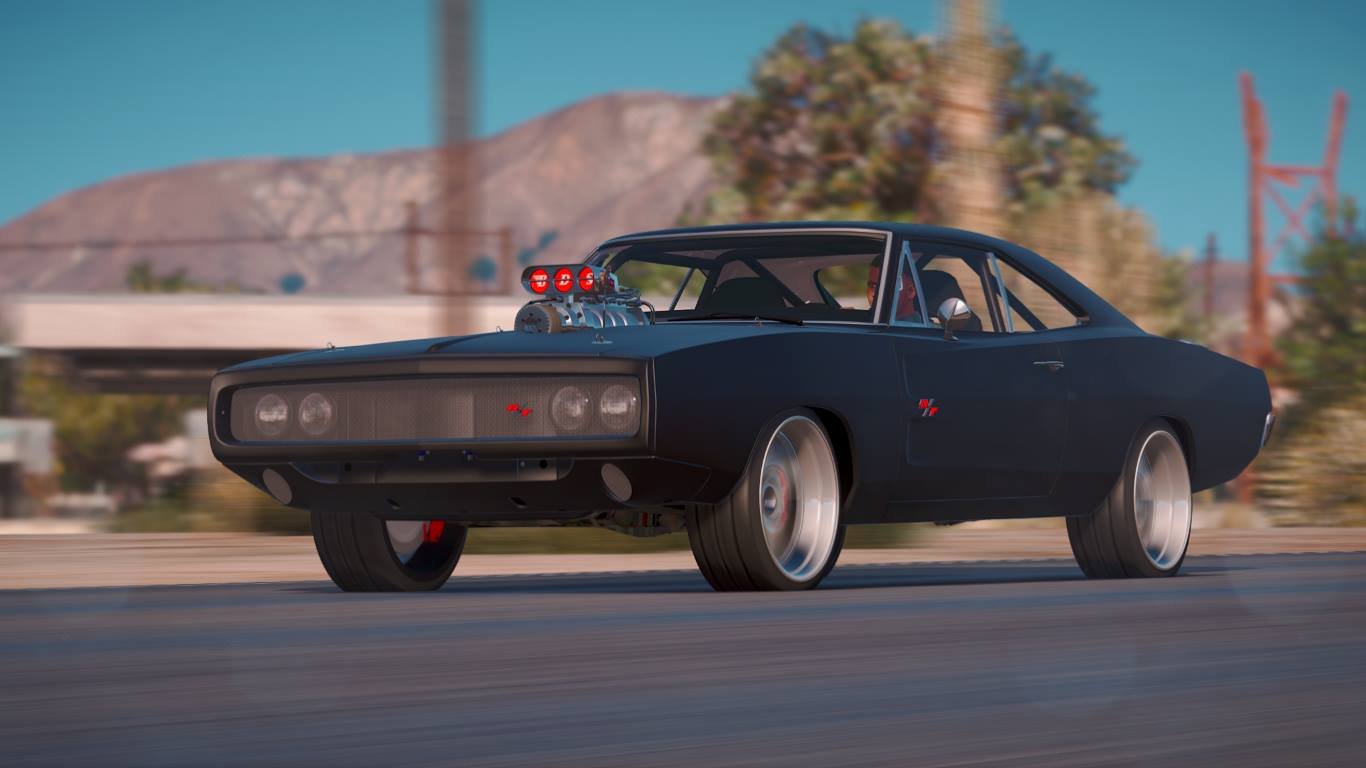 Dom S 1970 Dodge Charger Furious 7 Working Blower Add On