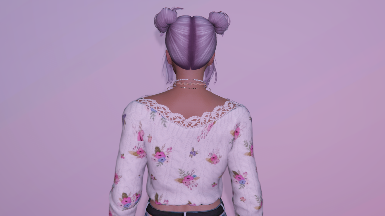 Double Bun Hairstyle For Mp Female Gta5