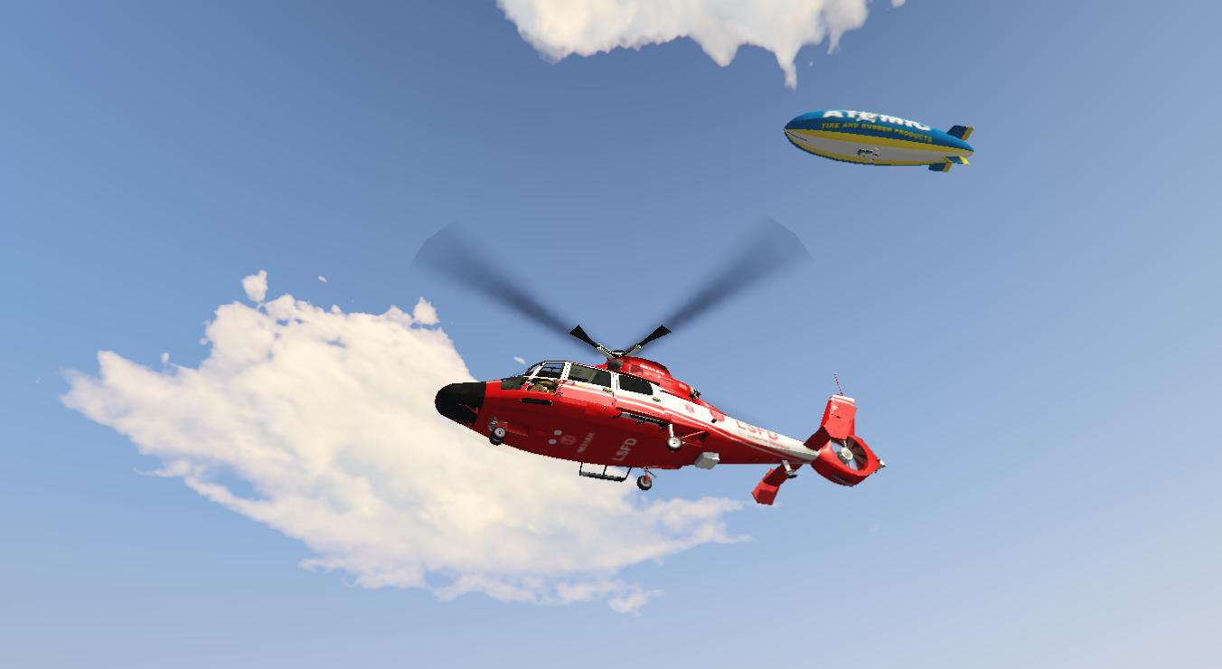 2020 5 update gta GTA5 LSFD AS365  Fire Helicopter Department  Eurocopter