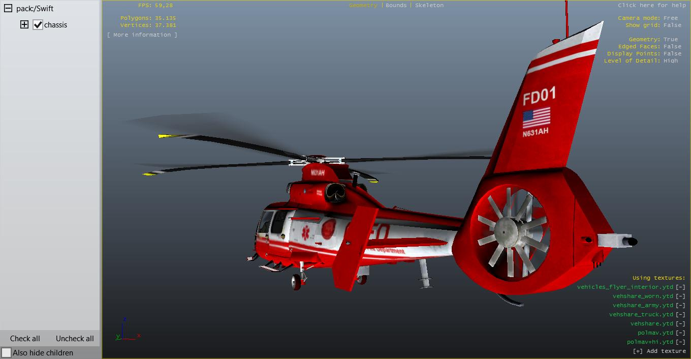 Helicópteros Eurocopter para o GTA San Andreas