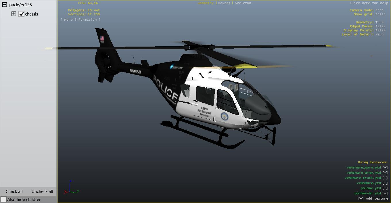 fsx eurocopter ec 135 police