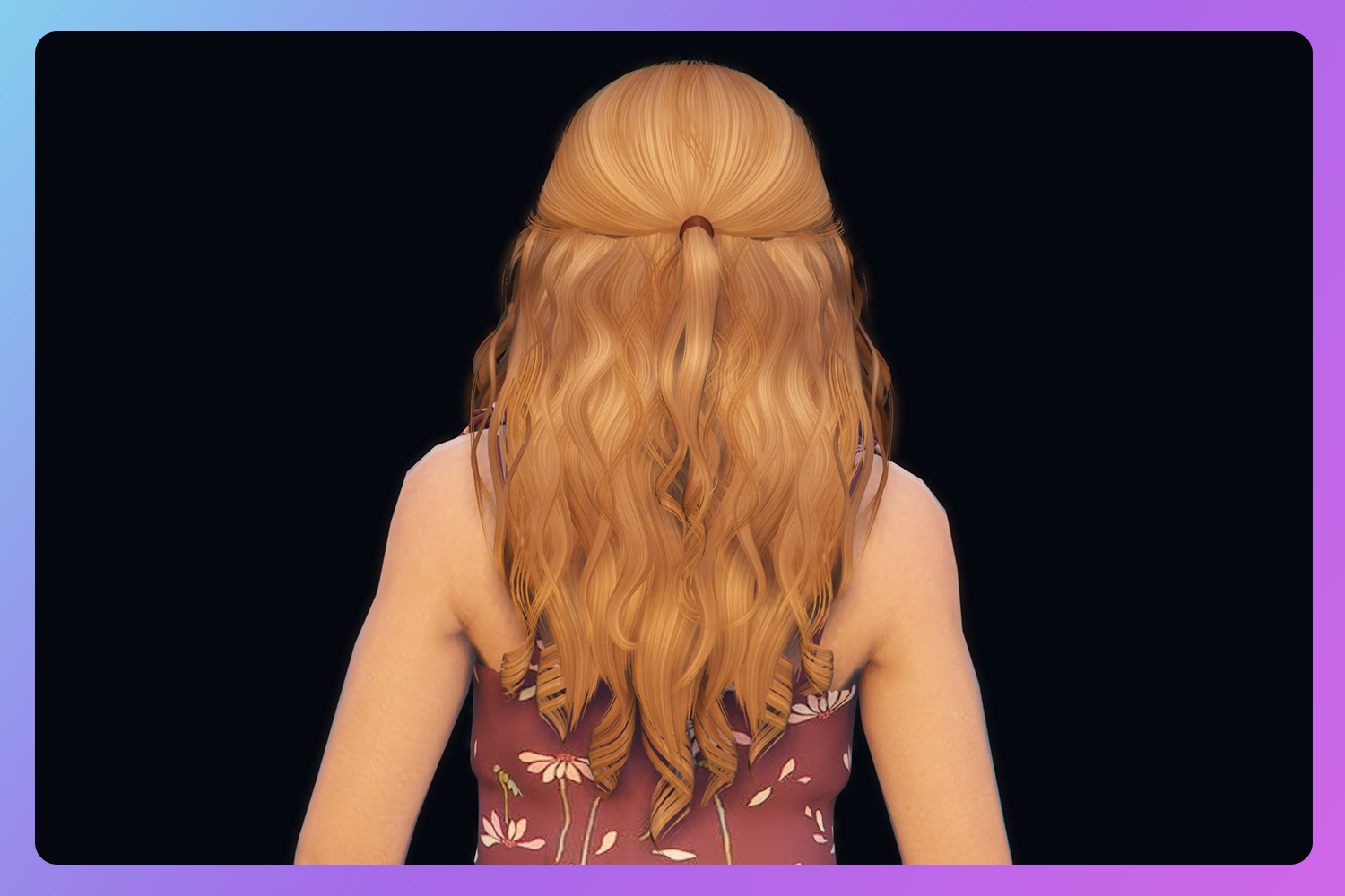 Fluffy Pinned Back Long Hairstyle For Mp Female Gta5 Images And