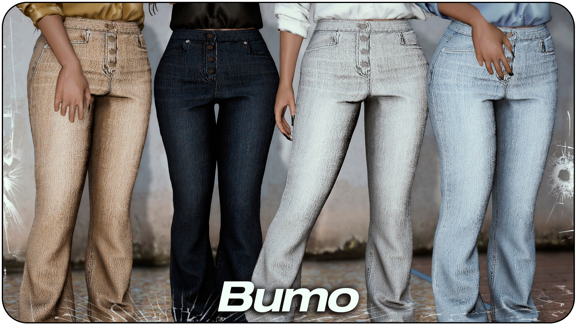 Button Fly Bootcut Jeans for MP Female - GTA5-Mods.com