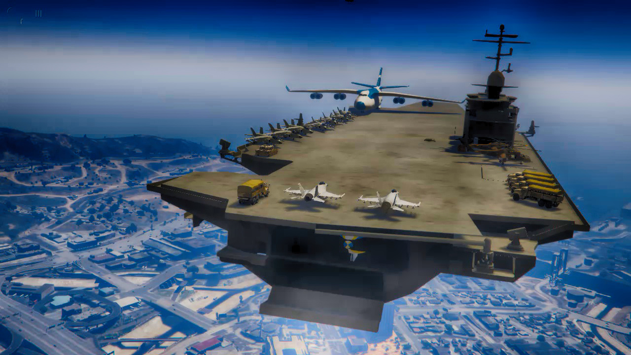 Flying Aircraft Carrier (Drivable) - GTA5-Mods.com