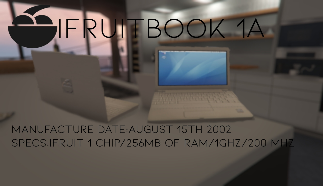 Franklin,s iFruit Book 1A LAPTOP RETEXTURE (BASED ON THE IBOOK G4) - GTA5 -Mods.com