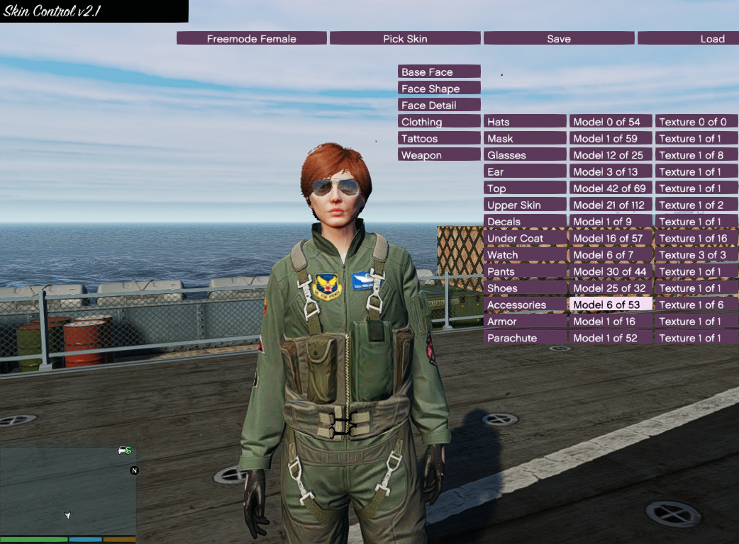 6 update 5 gta indir GTA5 Mods.com Female USAF Freemode  unifrom HD pilot