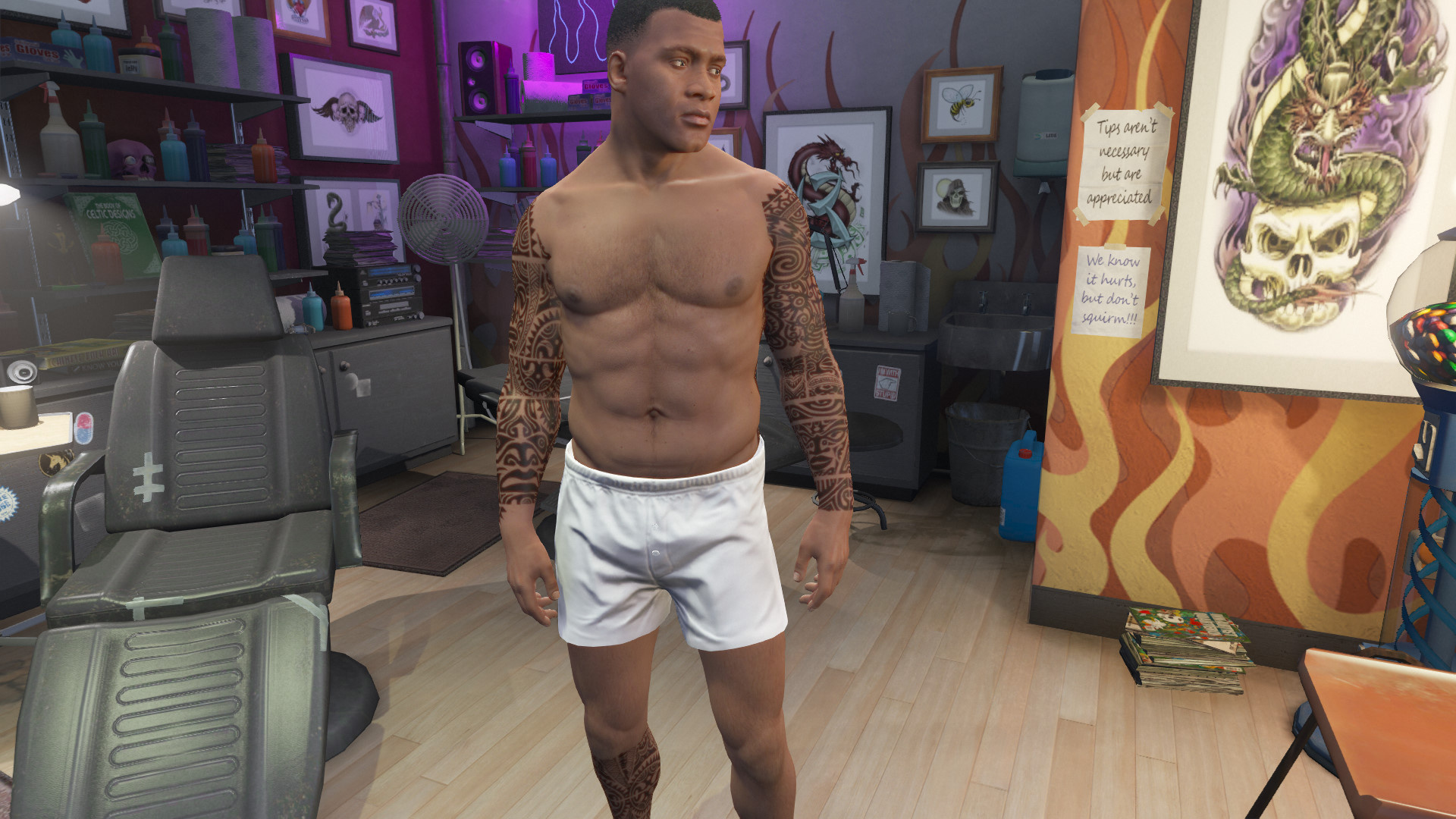 Franklin gta 5 mods tattoo фото 62