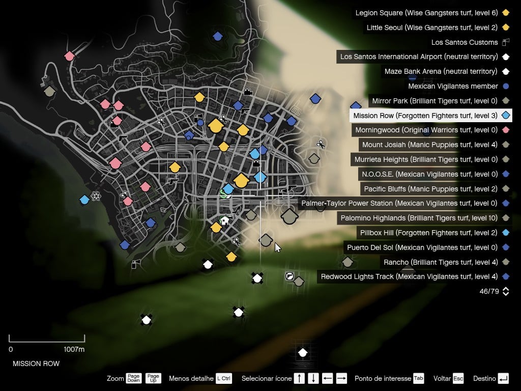 gta san andreas gang map