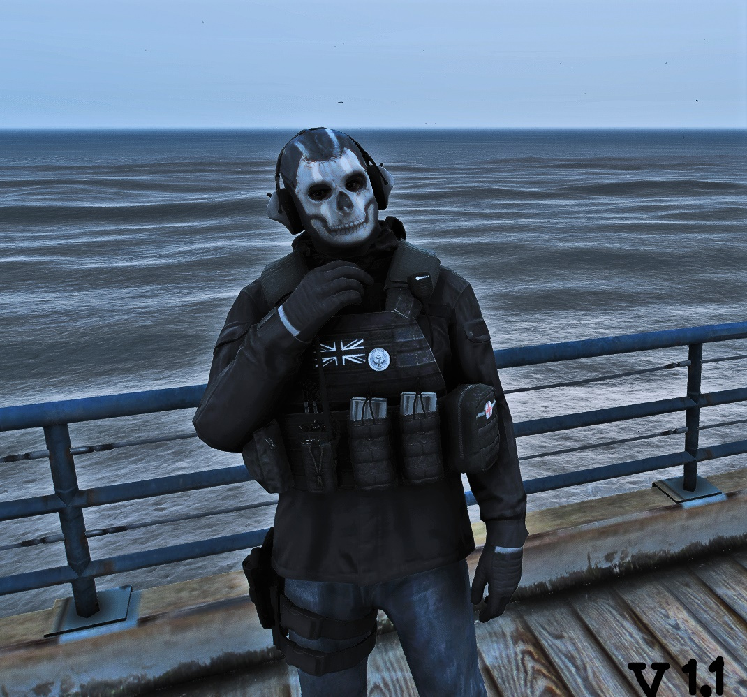 Download Ghost's mask from Call Of Duty: Modern Warfare 2 (2022) for GTA 5