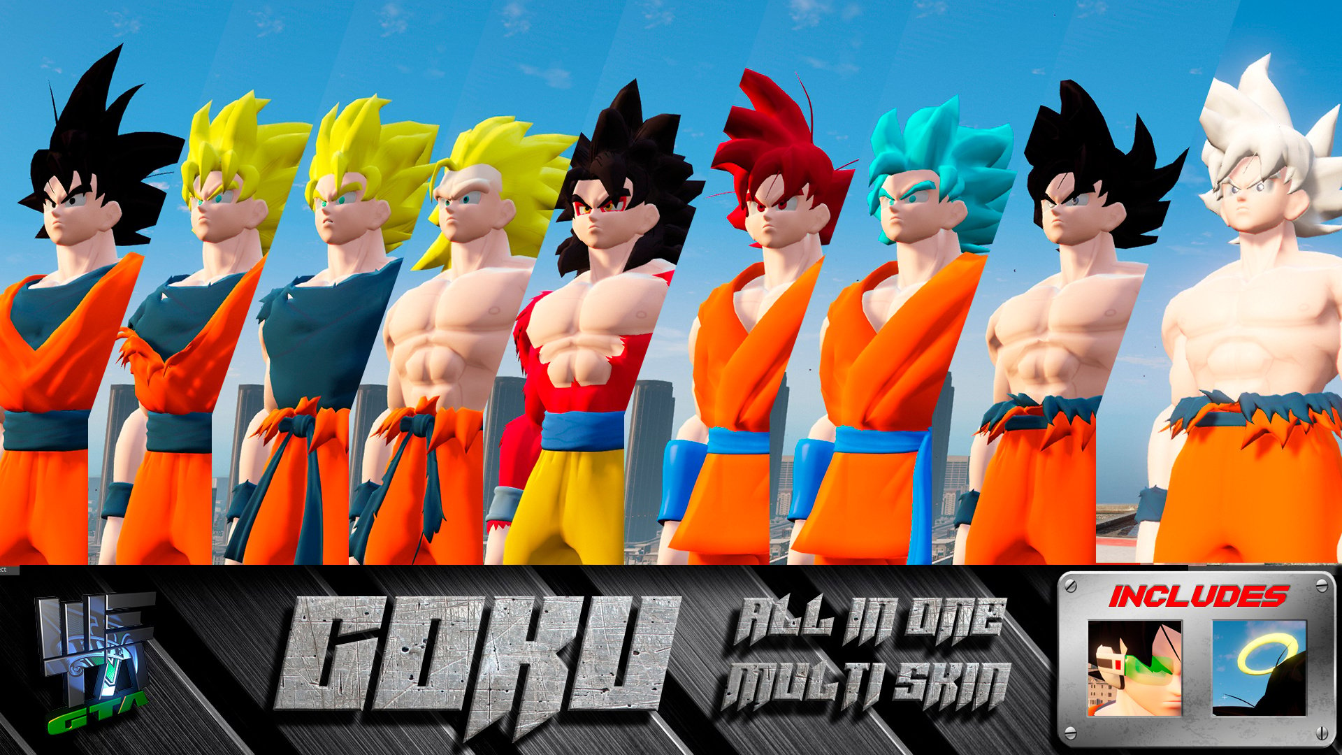 GOKU from Dragon Ball saga All in 1 [Add-On/Replace] 