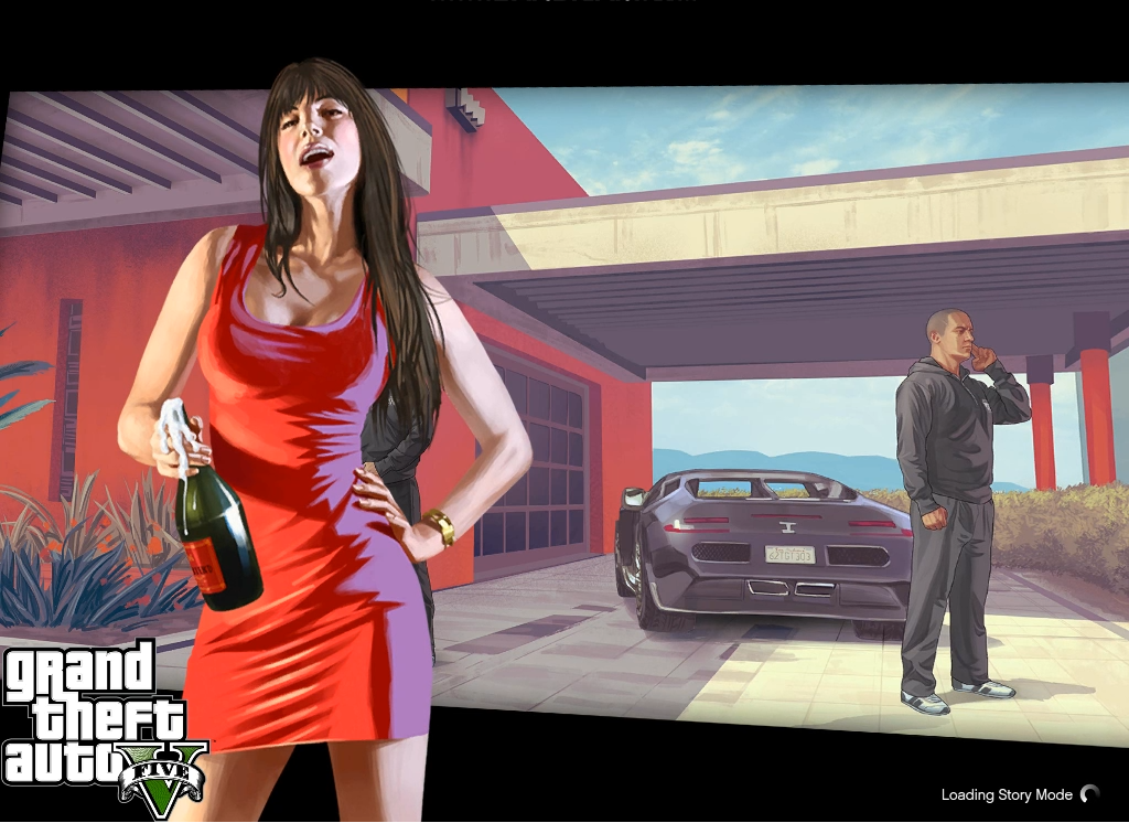Gta loading theme. GTA 5 loading Screen. GTA экран. GTA Постер с девушкой и машиной. Постеры со всеми ГТА.