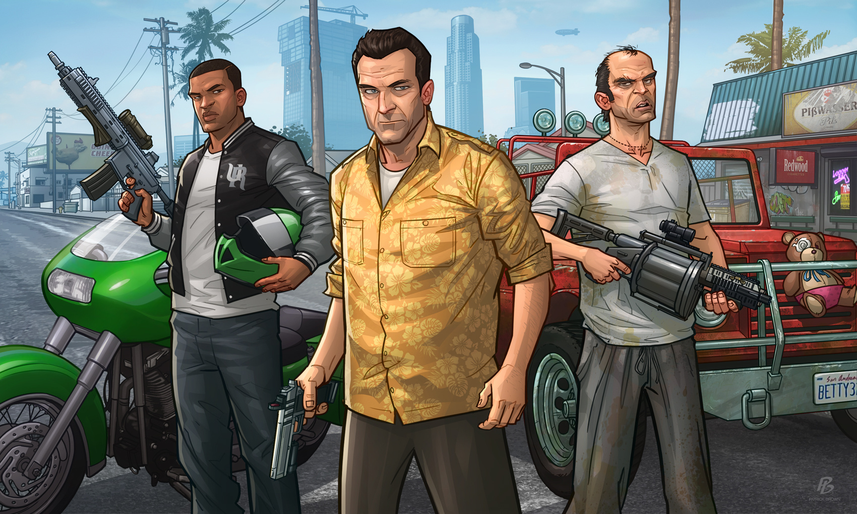 Игры гта 5 работают. ГТА 5 (Grand Theft auto 5). Патрик Браун ГТА арт.