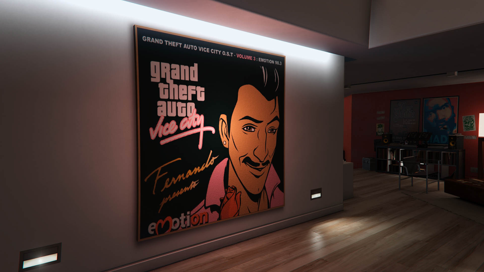 GTA Vice City posters for Franklin's house.