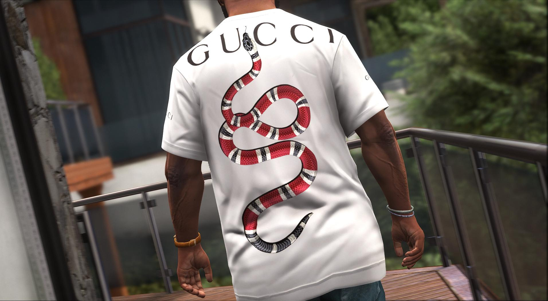 korting sympathie Wat dan ook Gucci Designer T-Shirt (Franklin) - GTA5-Mods.com