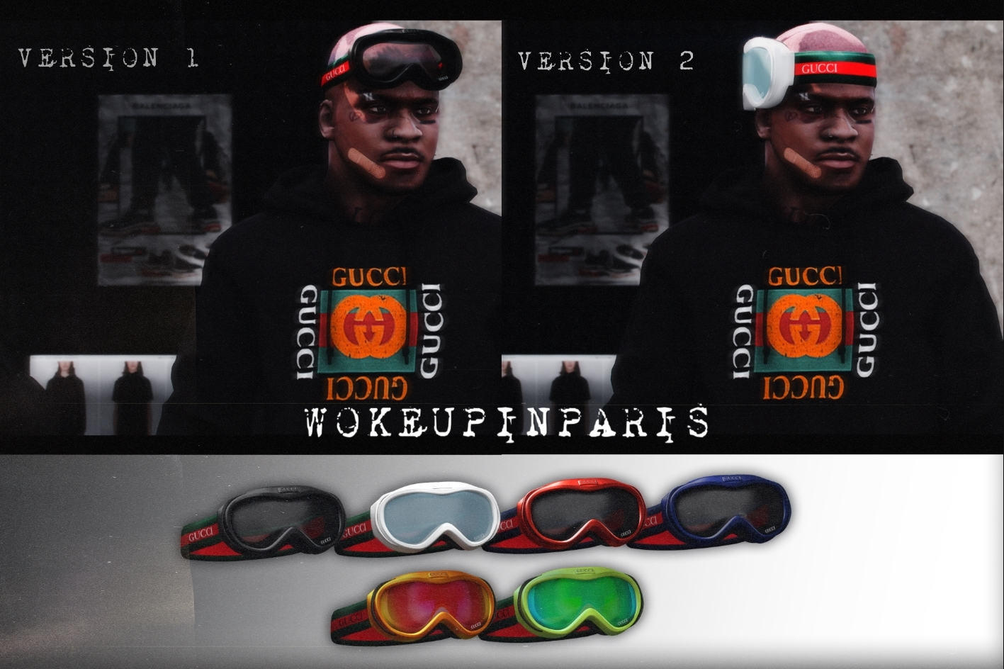 delikat have tillid fragment Gucci Ski Goggles (6 Color Variations) for Franklin - GTA5-Mods.com