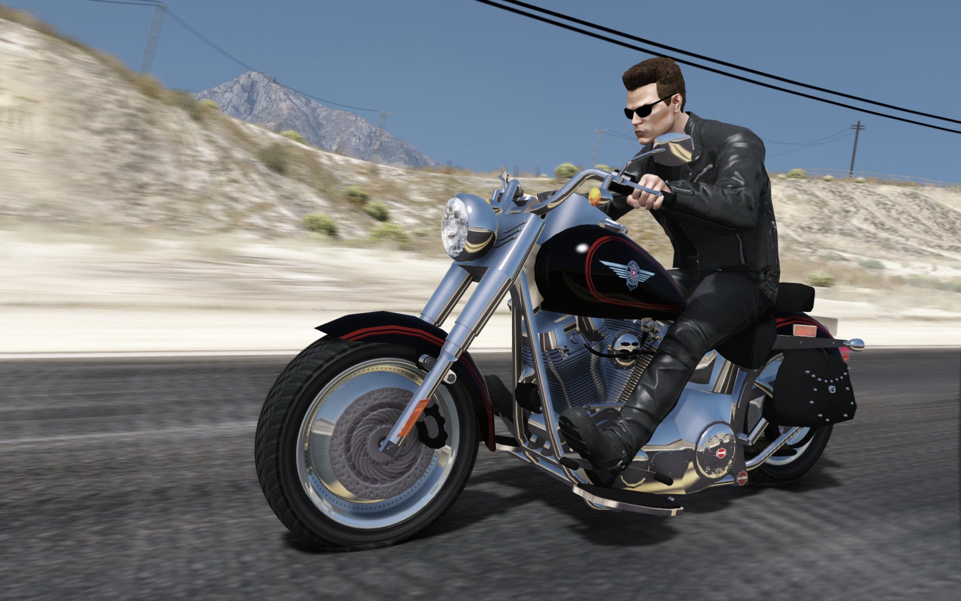 Harley Davidson Fat Boy T 2 GTA5 Mods