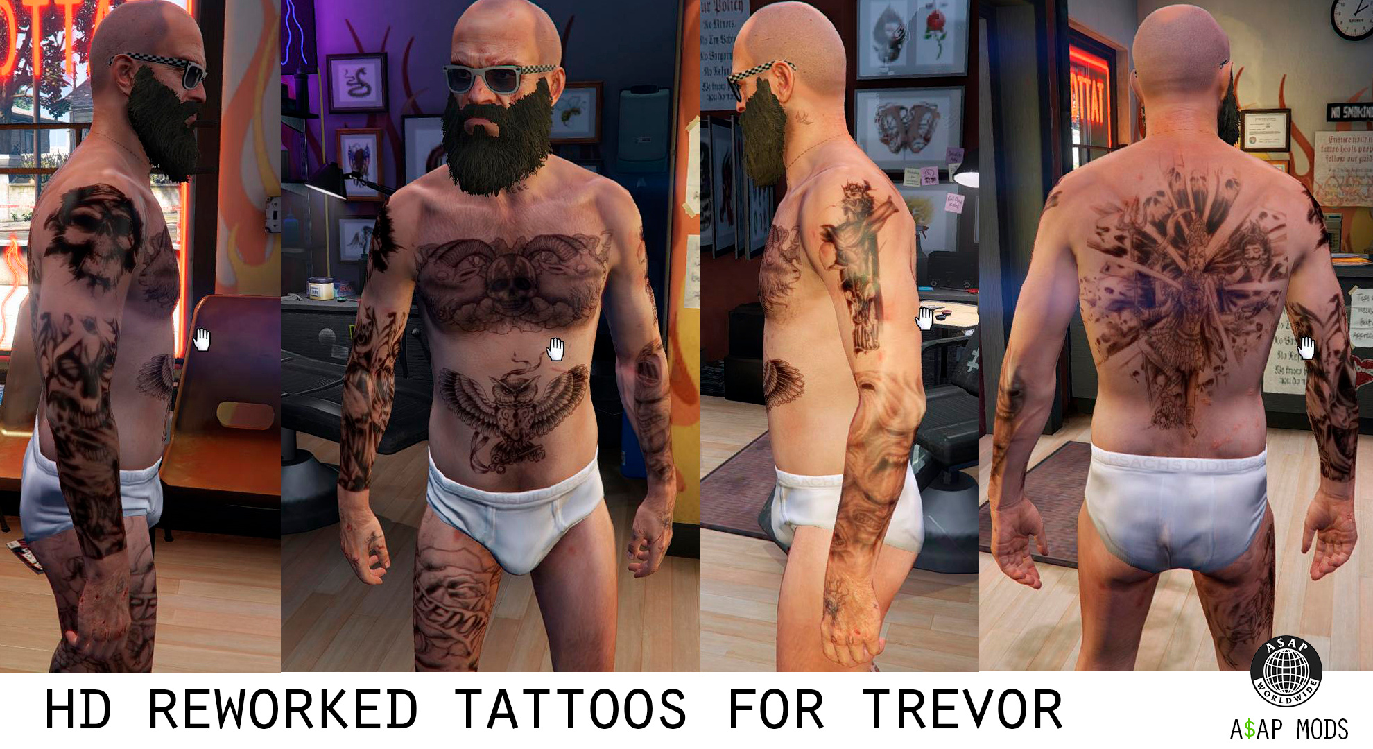 Татуировки ТРЕВОРА из GTA 5
