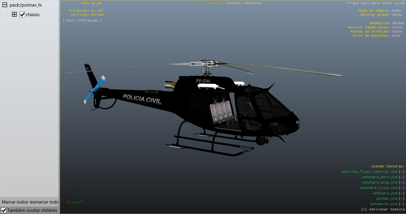 V to SA - Helicóptero da Polícia - MixMods