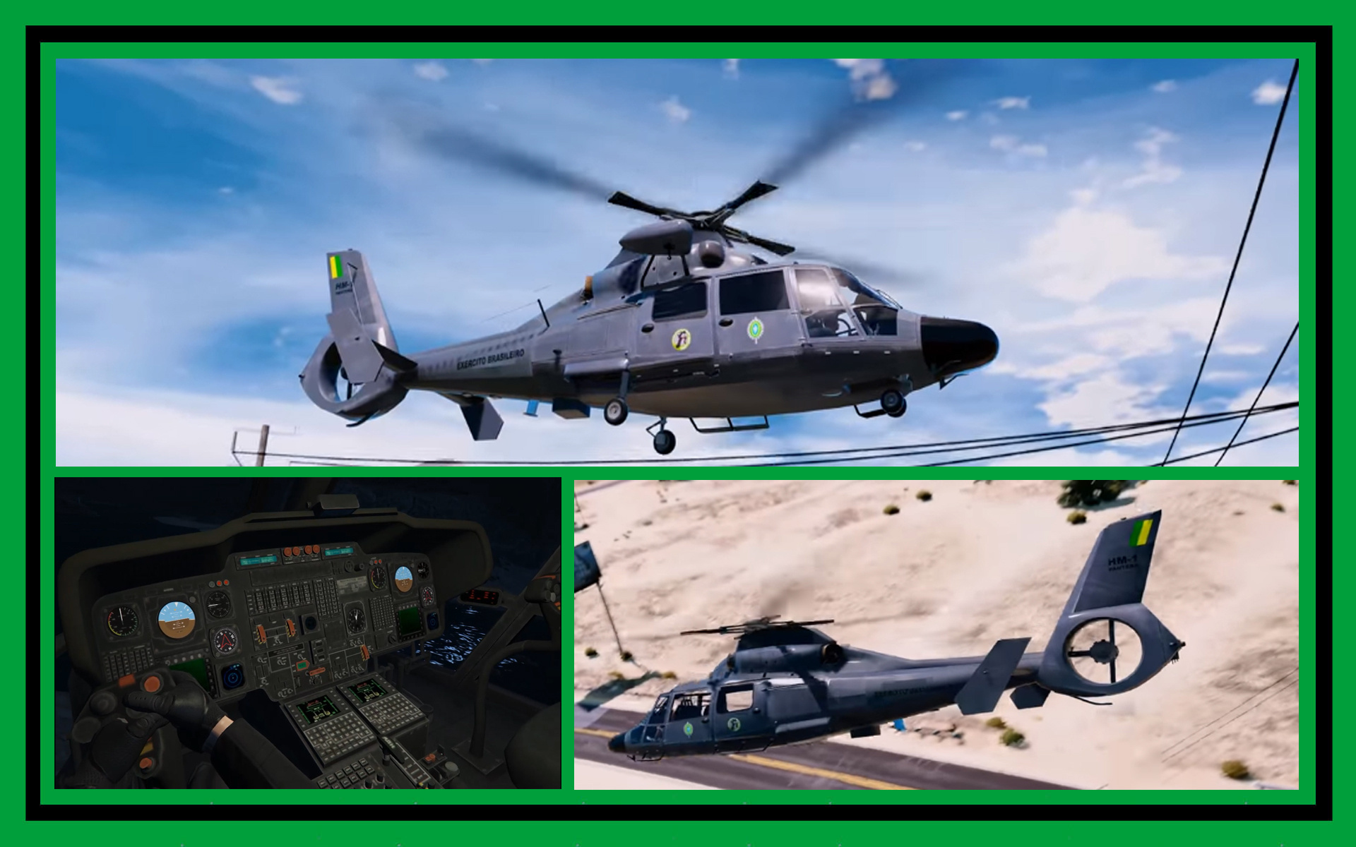 Helicóptero do Exército Brasileiro GTA SA PC/Android 