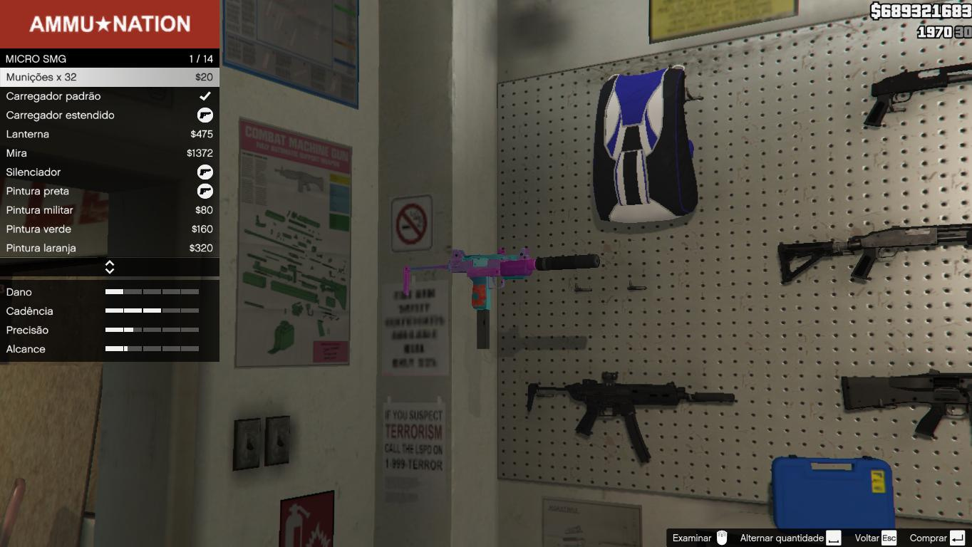 Микро СМГ ГТА 5. Micro SMG GTA 5. Реклама магазина оружия ГТА 5. Micro SMG Skin.