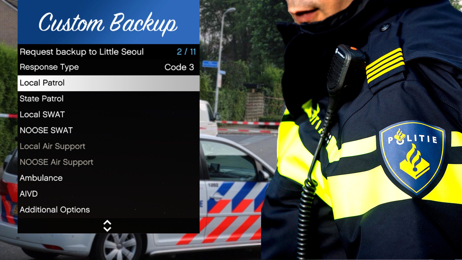 debat Festival functie LSPDFR] Nederlandse Politie Backup Menu - GTA5-Mods.com
