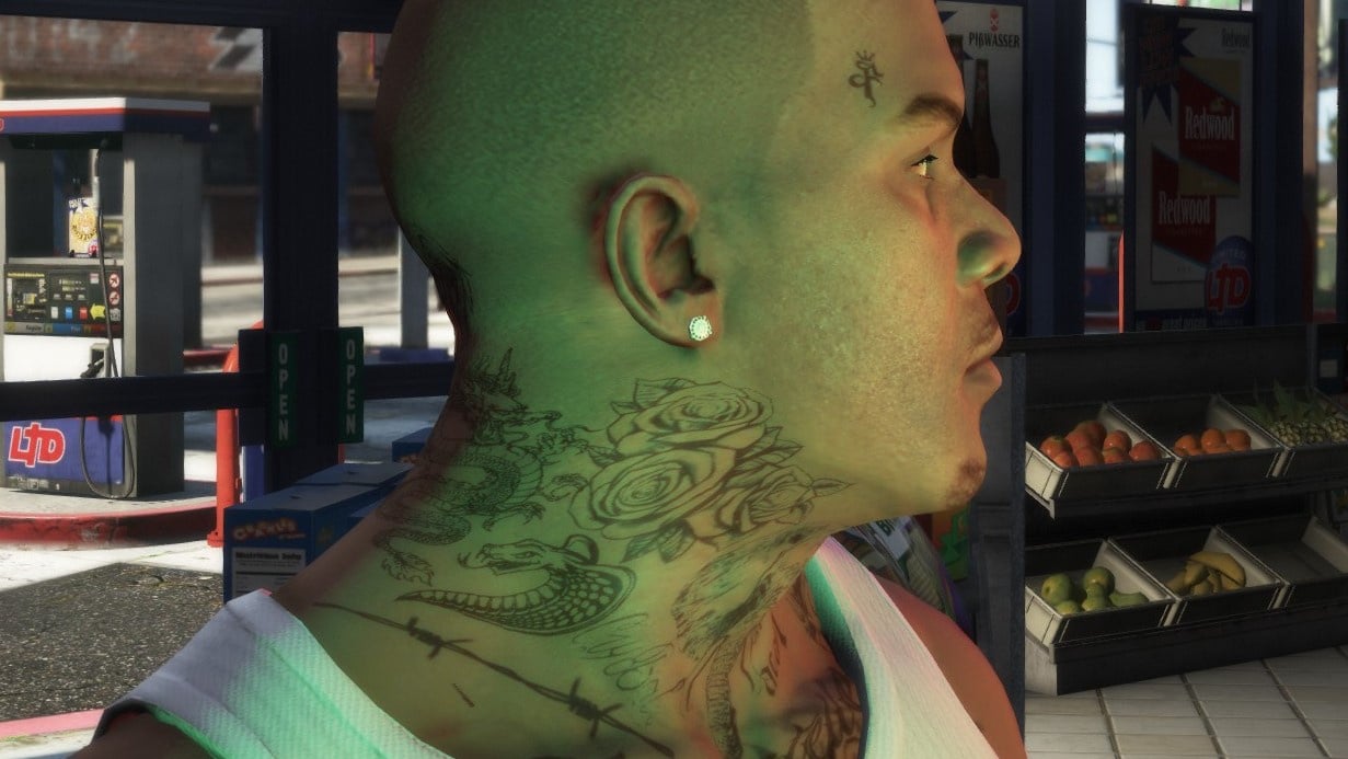 Improved Franklin w/ face- and neck tattoos - GTA5-Mods.com