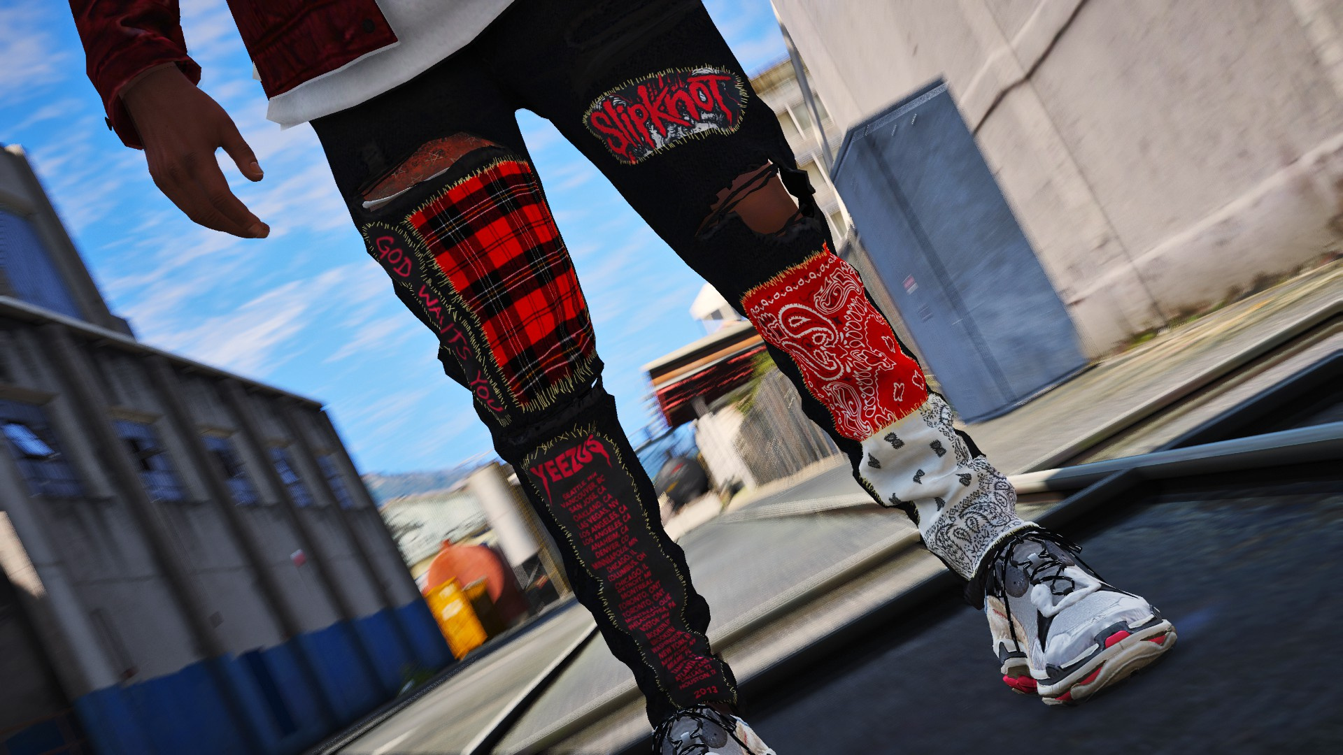 Jaden Smith type jeans/Jeans with patches - GTA5-Mods.com