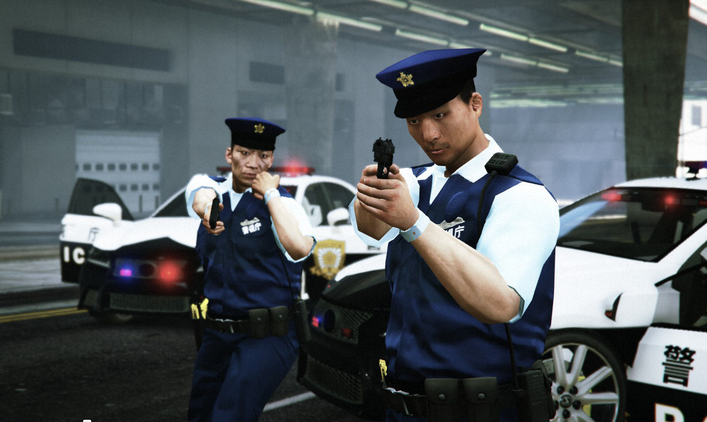 Japanese Police Officer Mod Asian Face Skin Japanese Voice Gta5 Mods Com