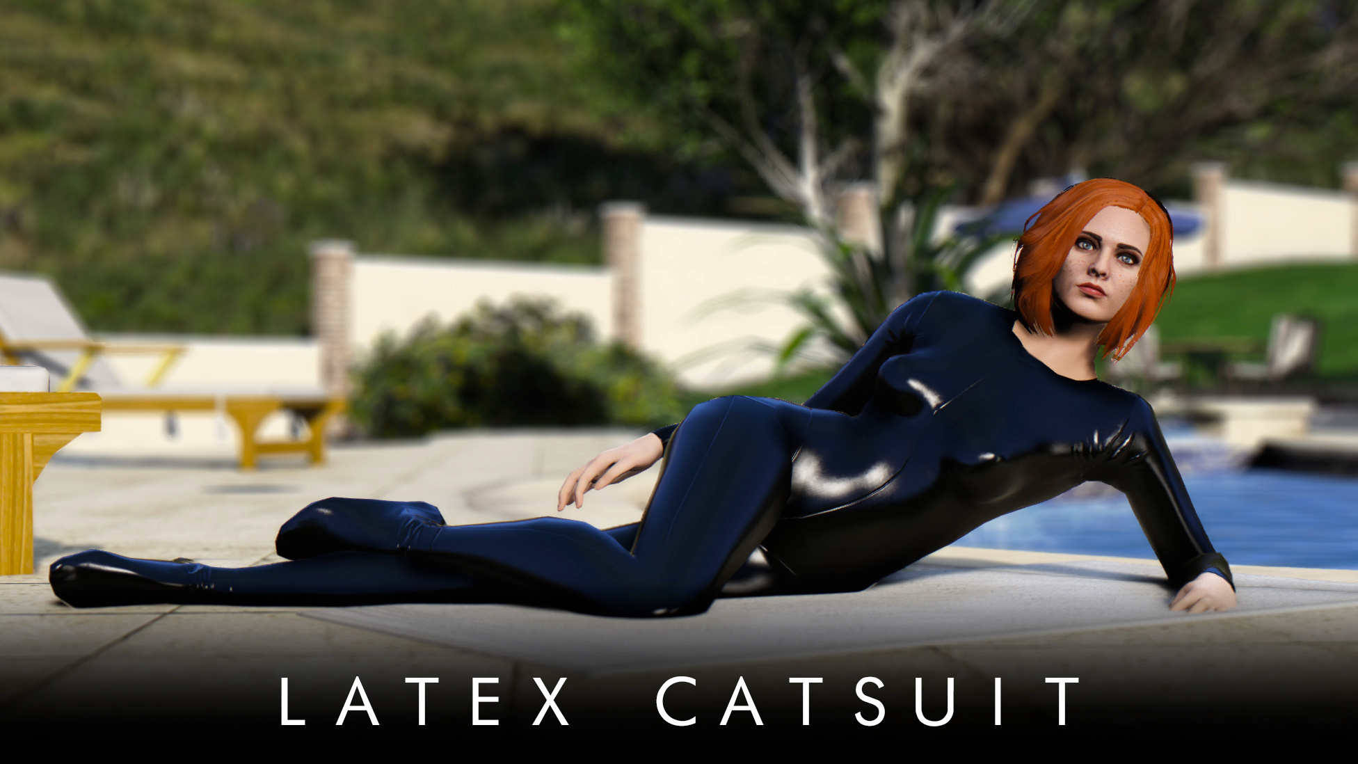 Latex Catsuit Model
