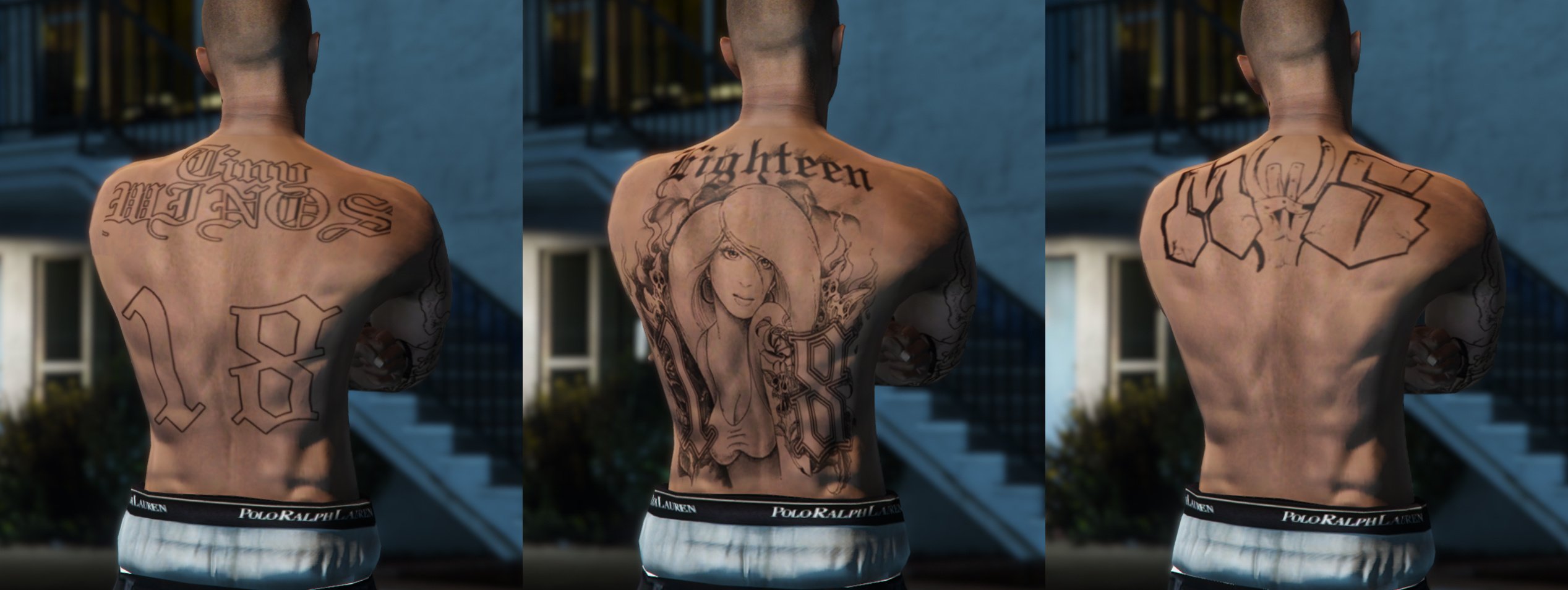 Latino Gangs Tattoos for MP Male 