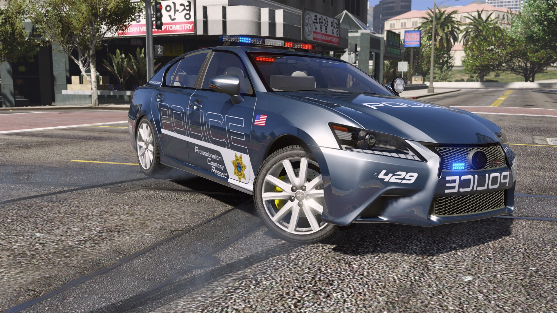 Lexus GS 350 | Hot Pursuit Police [Add-On / Replace | Template] - GTA5 ...