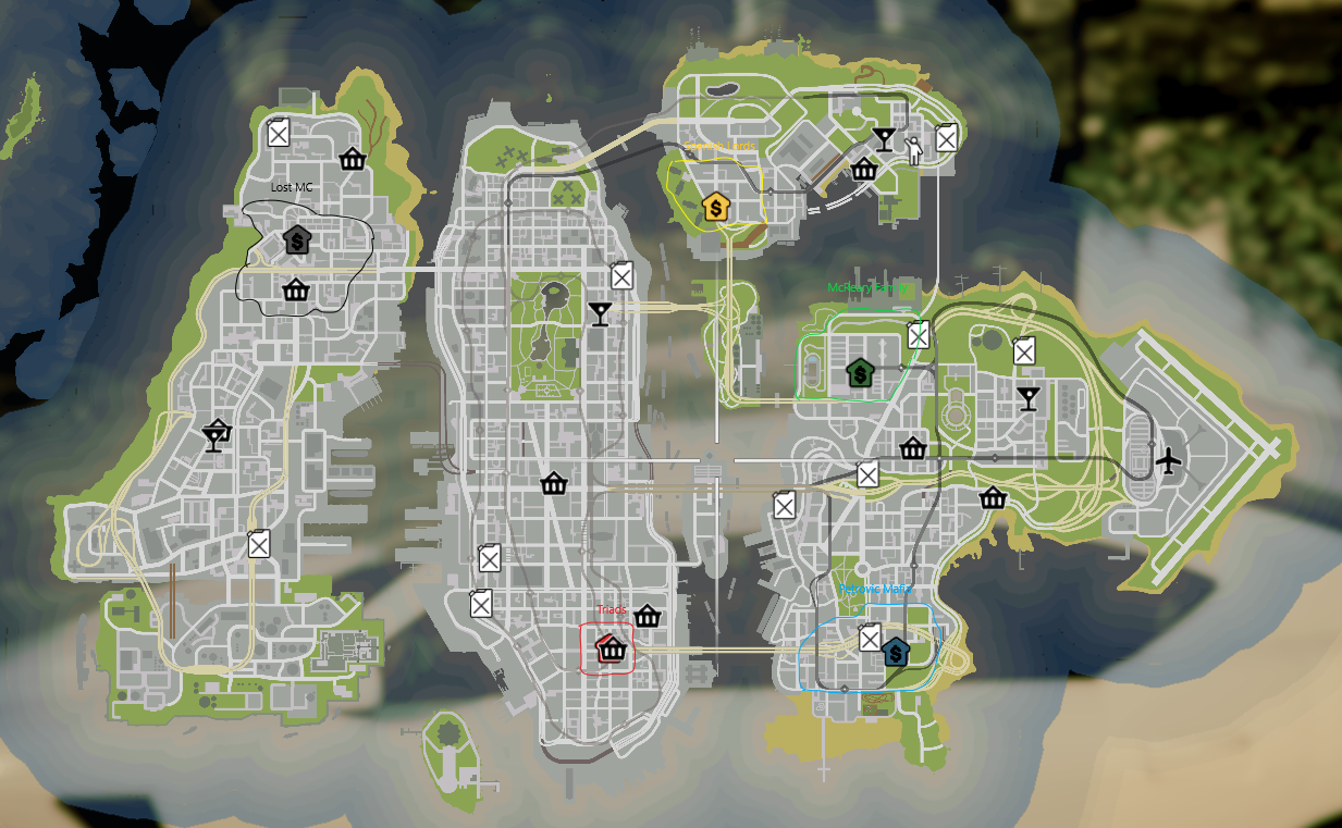 liberty city gta lost and damned map