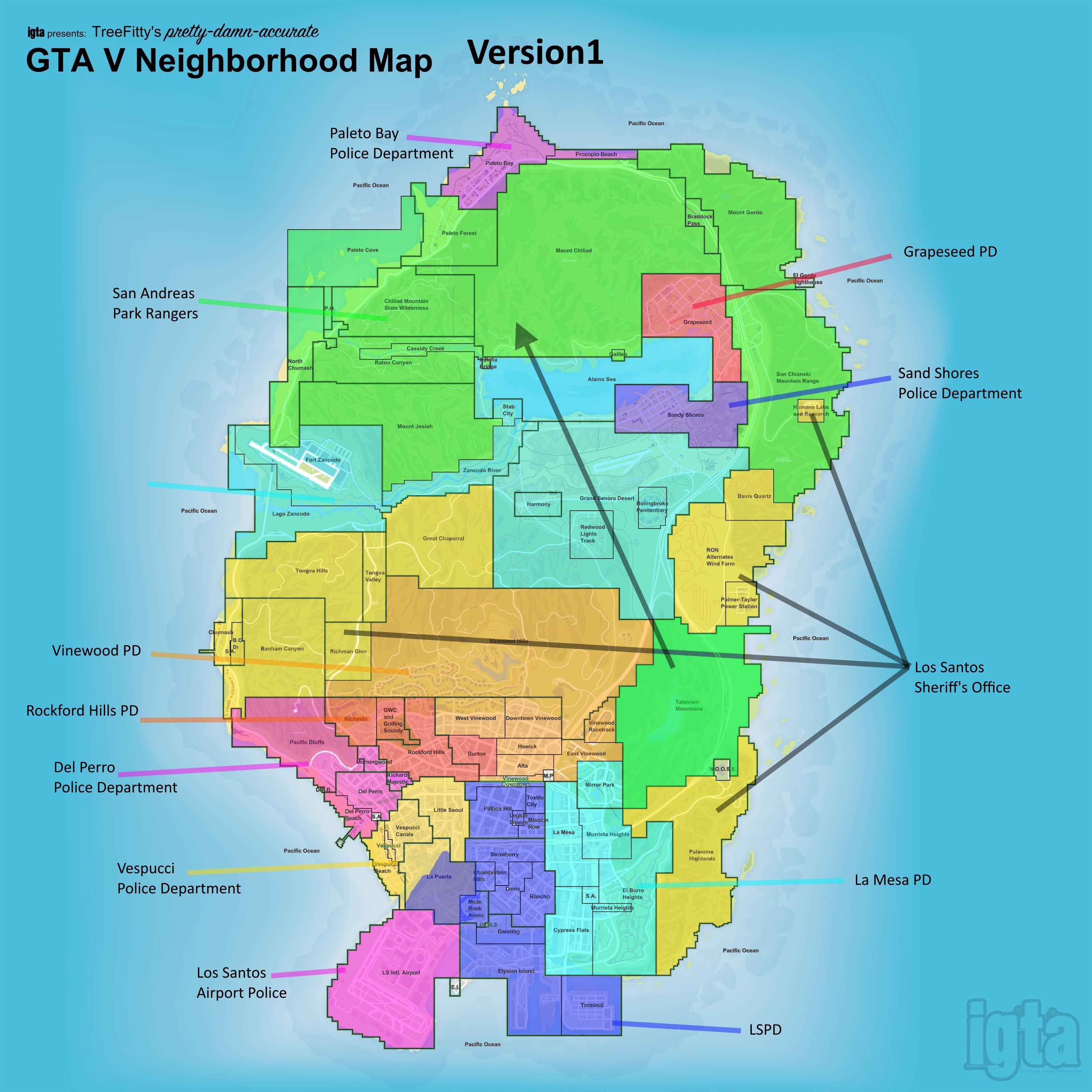 GTA 5 Map With Roads