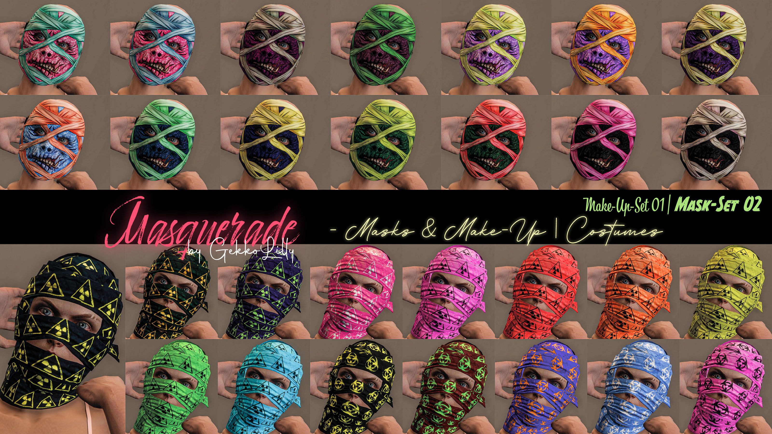 Masquerade - Halloween Masks & Make-Up for MP male + MP female - GTA5 ...