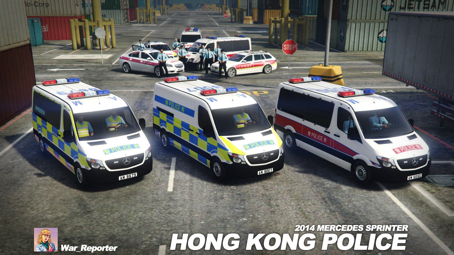 Mercedes Sprinter Hong Kong Police Skin Gta5 Mods Com