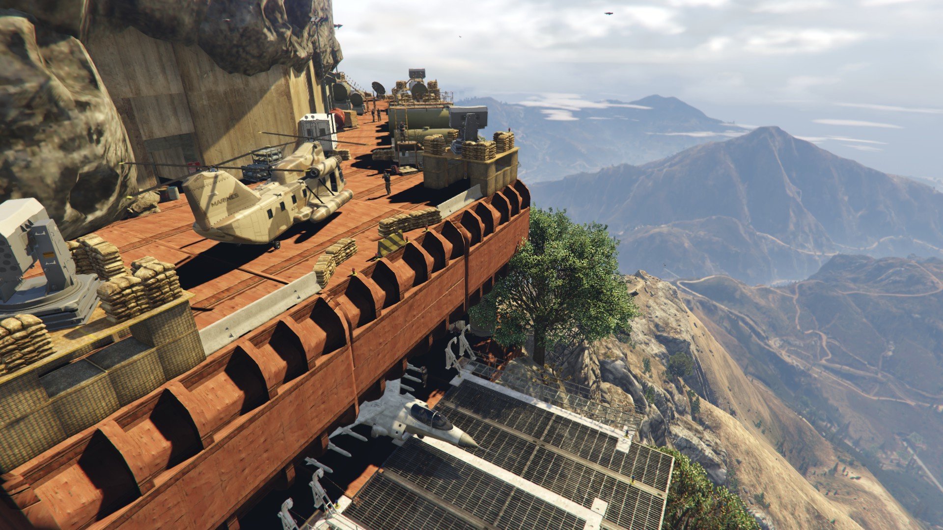 Merryweather mountain fortress military base)   gta5 mods