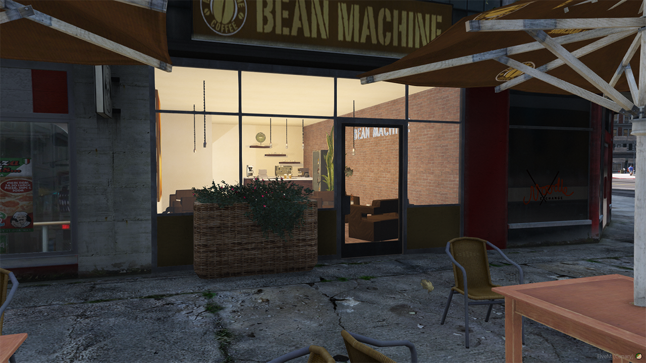 GTA V Map: Bean Machine Coffee - Del Perro Plaza - , The