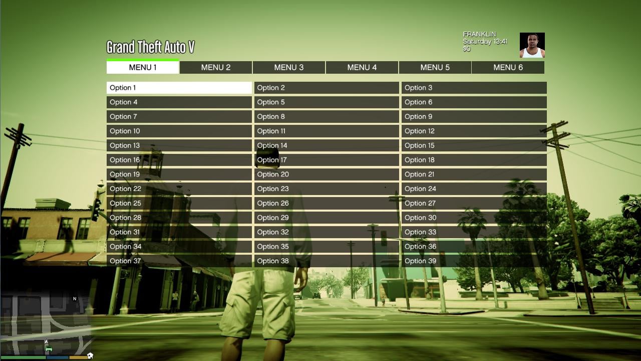 how to open menu on gta 5 pc