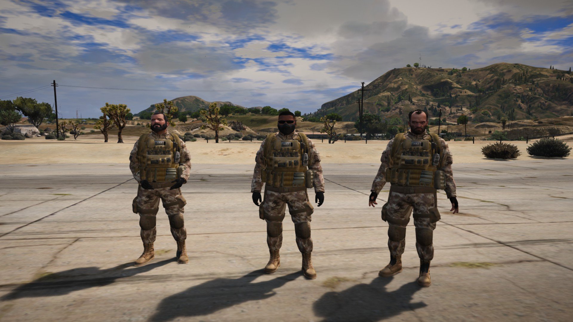 new military backpack and vest for Franklin, Trevor and Michael - GTA5 ...