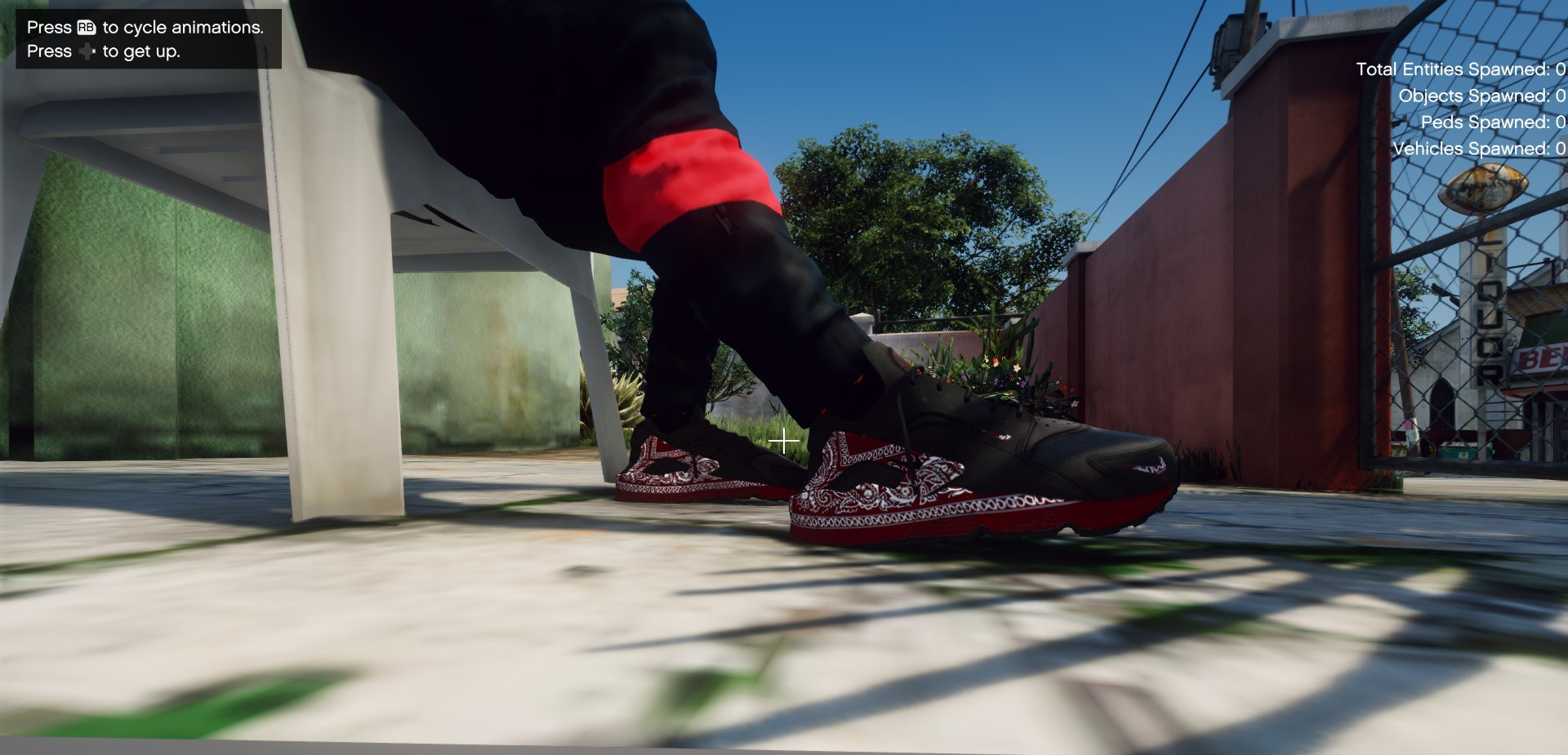 red bandana huaraches