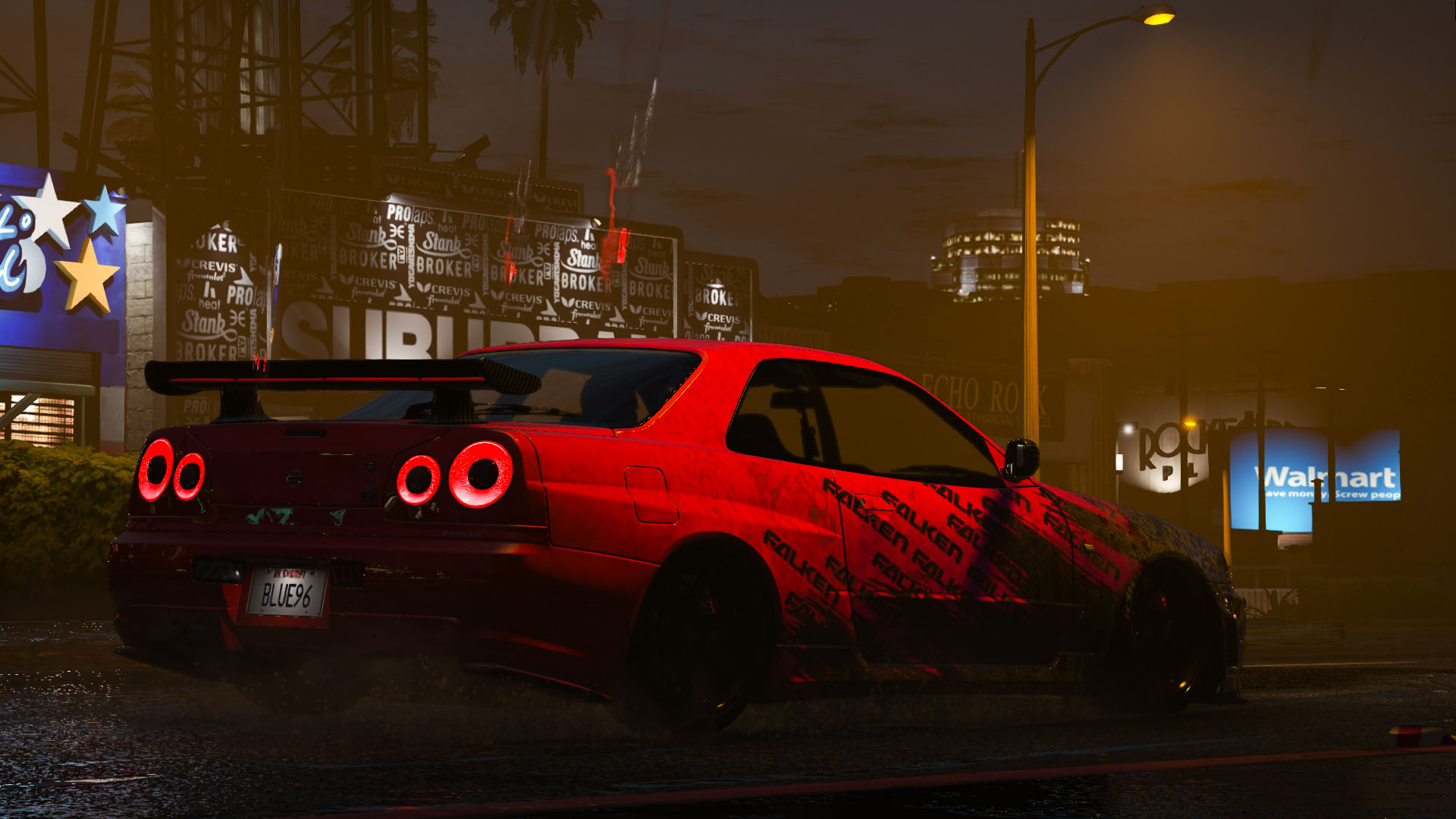 Nissan Skyline GTR R34 (BNR34) Falken gradient burst Livery - GTA5-Mods.com