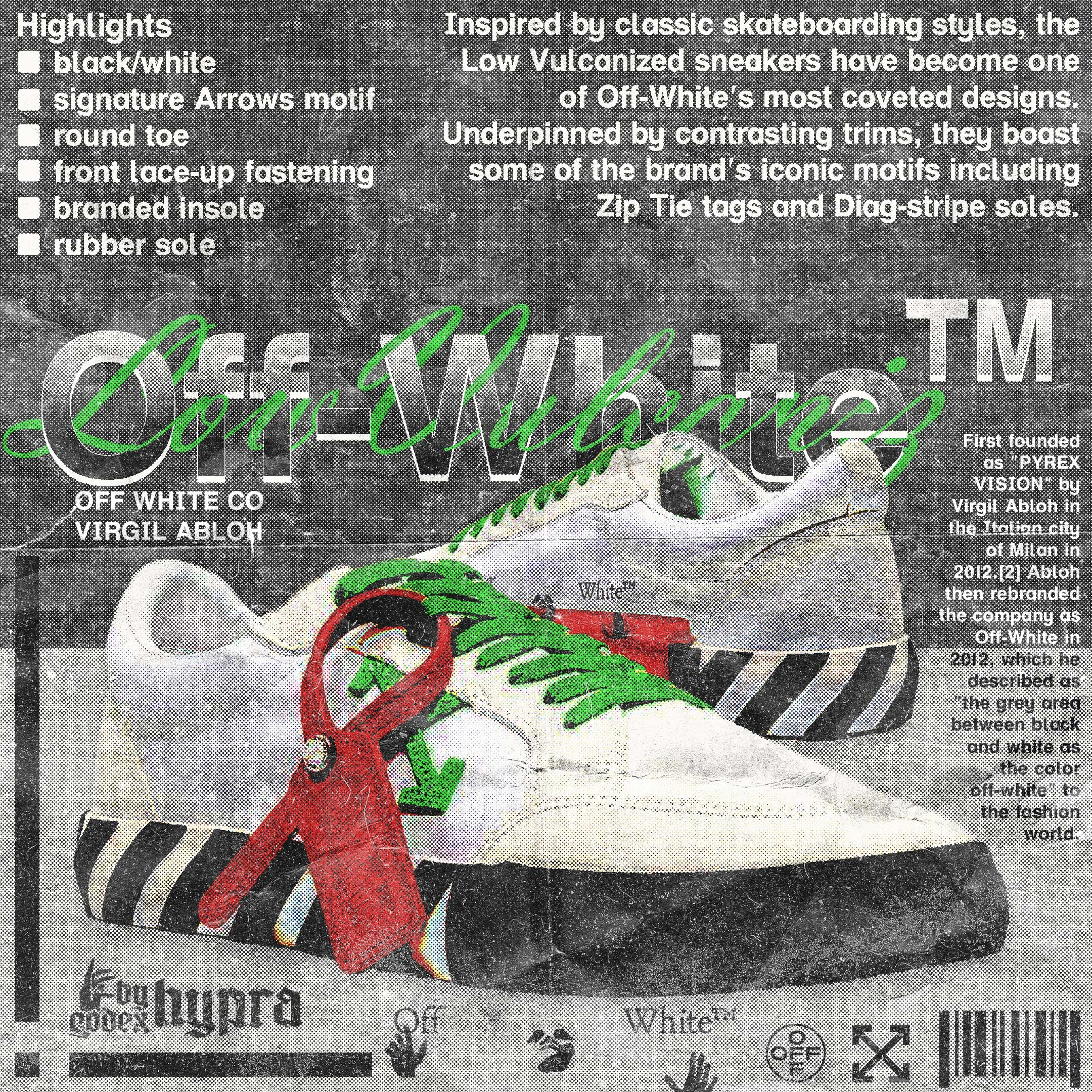 Off-White c/o Virgil Abloh Red Tag Trainers in Black | Lyst