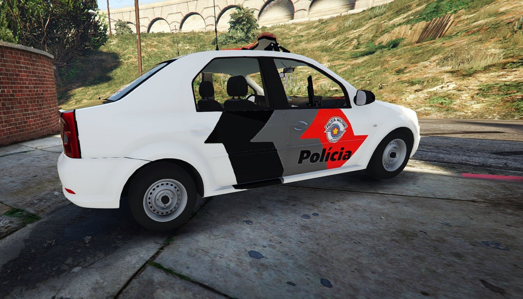 GTA V : MOD POLICIA LSPDFR, BLITZ em Primeira pessoa com Renault Logan  PMSP