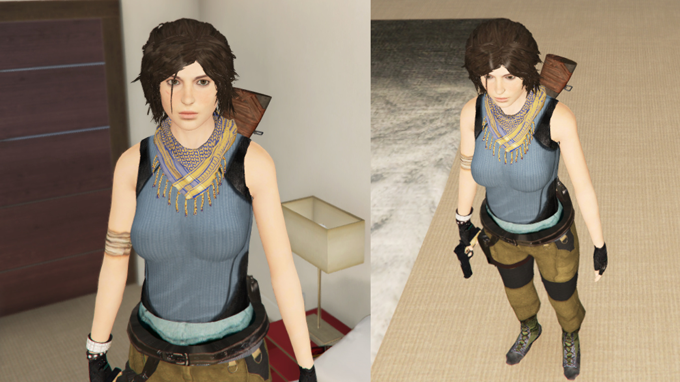 Tomb Raider Lara Croft Imágenes Cosplay Modelos Ebony