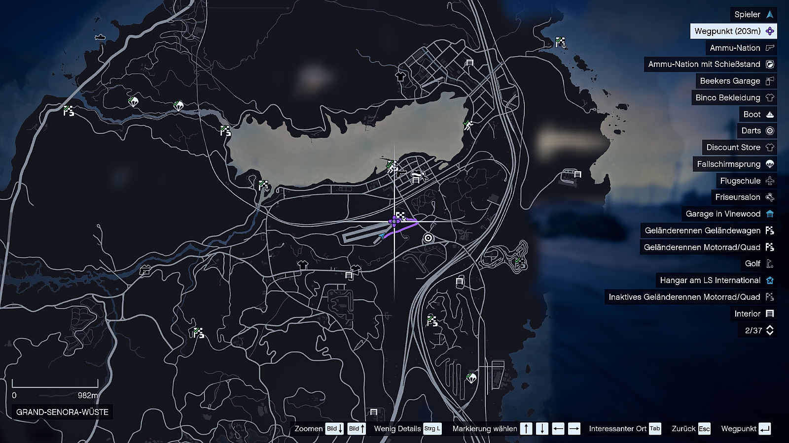 gta 5 airport location on map