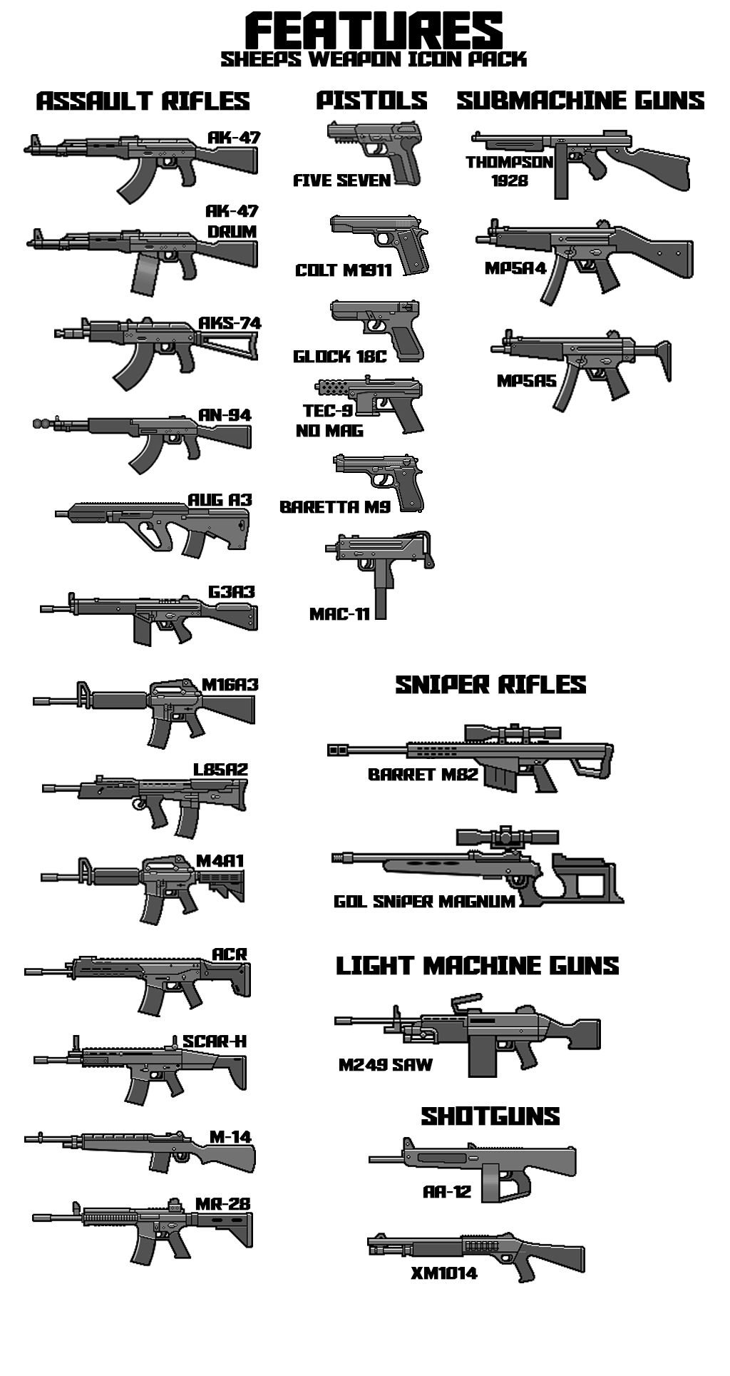 Sheep's Weapon Icon Pack - GTA5-Mods.com