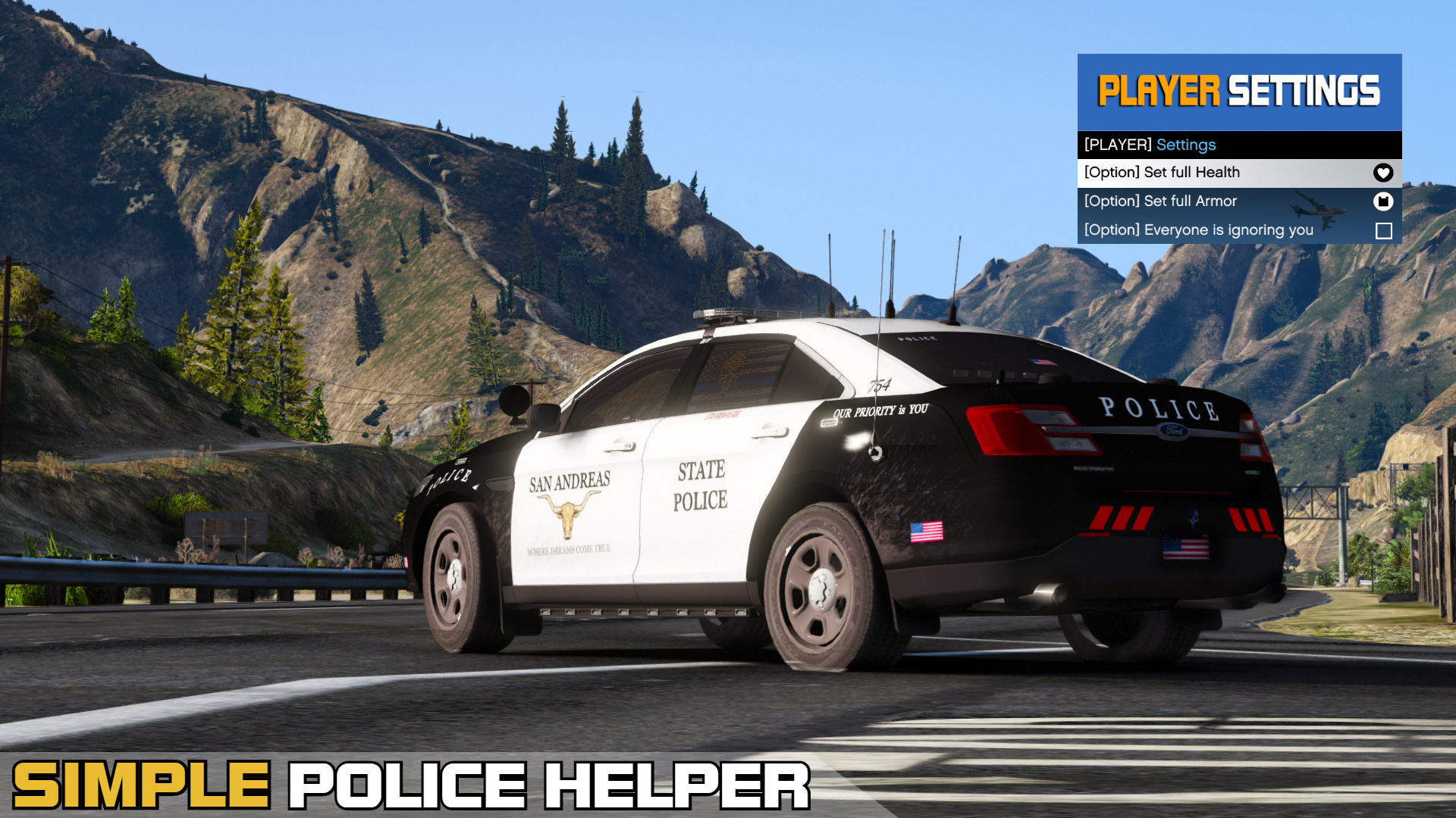 Simple police helper menu гта 5 фото 1