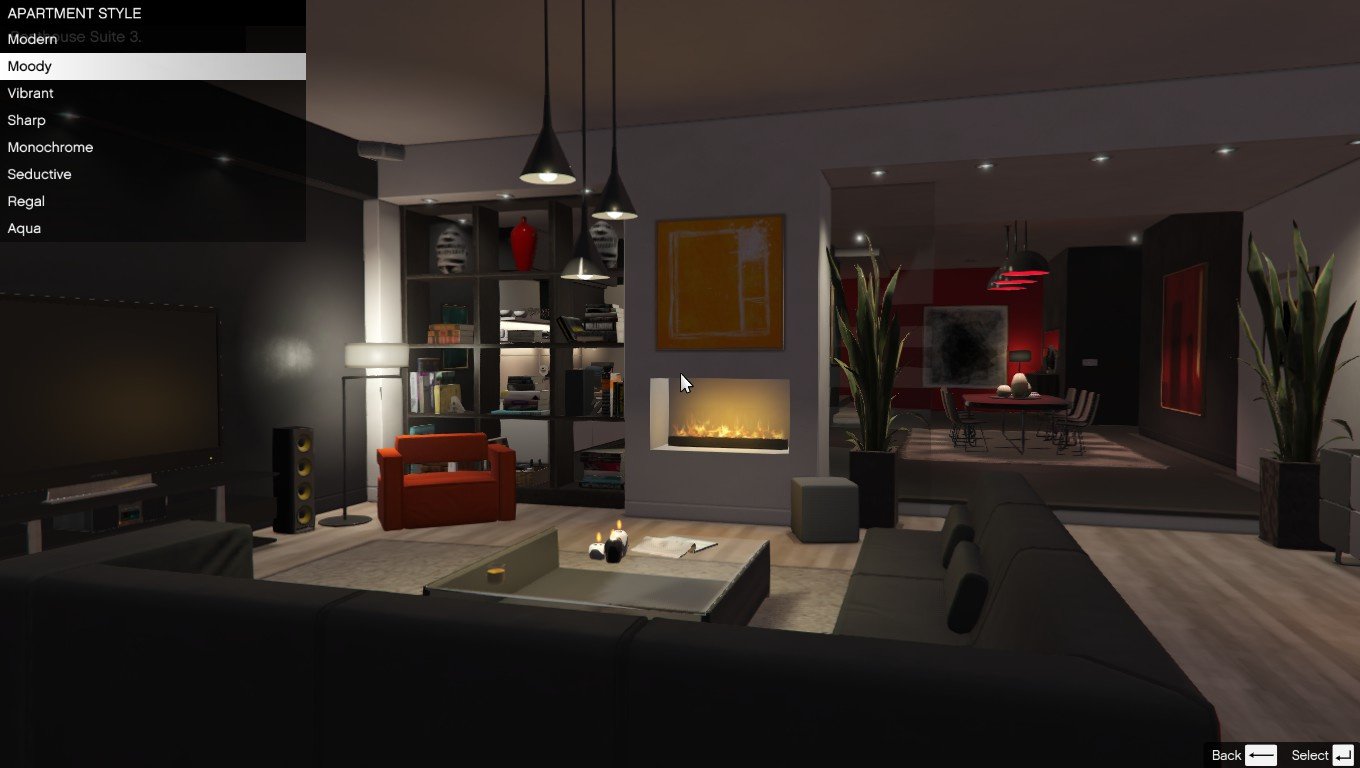 how to change apartment interior gta online