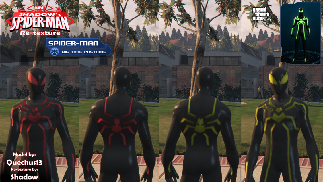 spider suit 5 man GTA5  Big Suit Spider  Time Man Mods.com